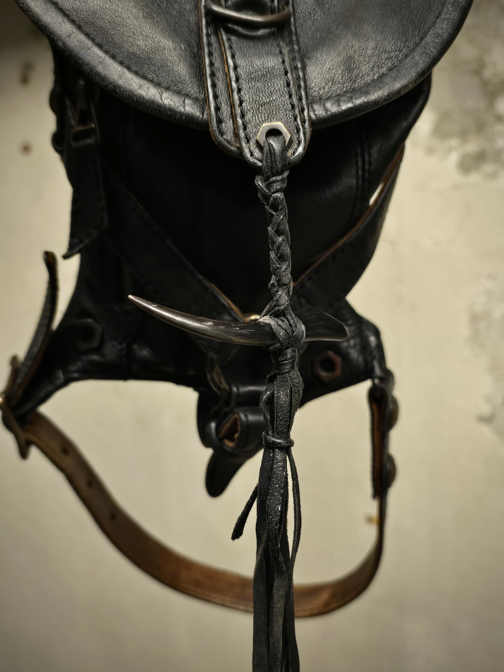 14thAddiction Early 00s Embellished Lamb Leather Belt Pouch detail | DRIEW GARMENTS