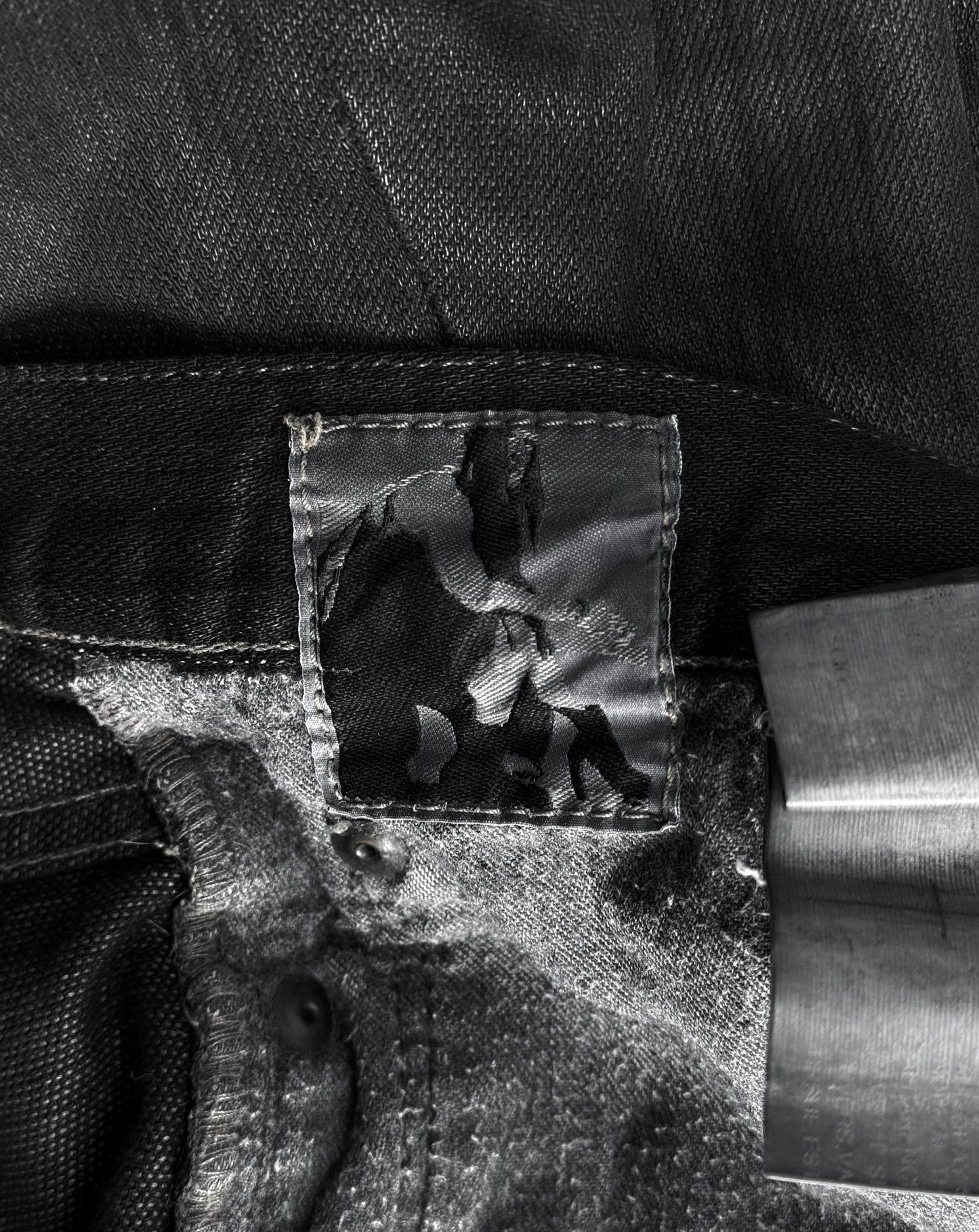 Rick Owens DRKSHDW AW11 “LIMO” Black Light-waxed ‘Detroit Cut’ Skinny Denim