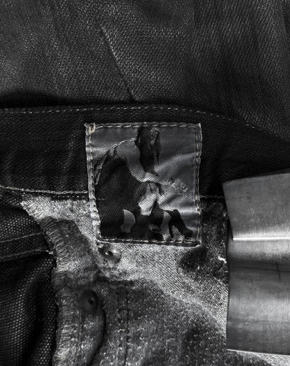 Rick Owens DRKSHDW AW11 “LIMO” Black Light-waxed ‘Detroit Cut’ Skinny Denim