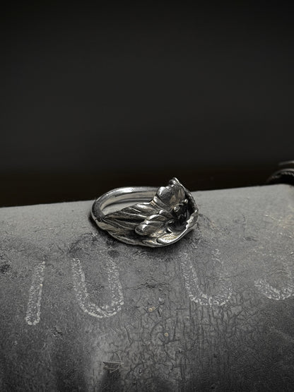 WERKSTATT:MÜNCHEN Early 00s .925 Silver Eagle Wing Ring (Discontinued) | Archive Fashion Toronto