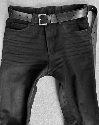 N.Hoolywood Early 00s Black Bootcut Skinny Denim