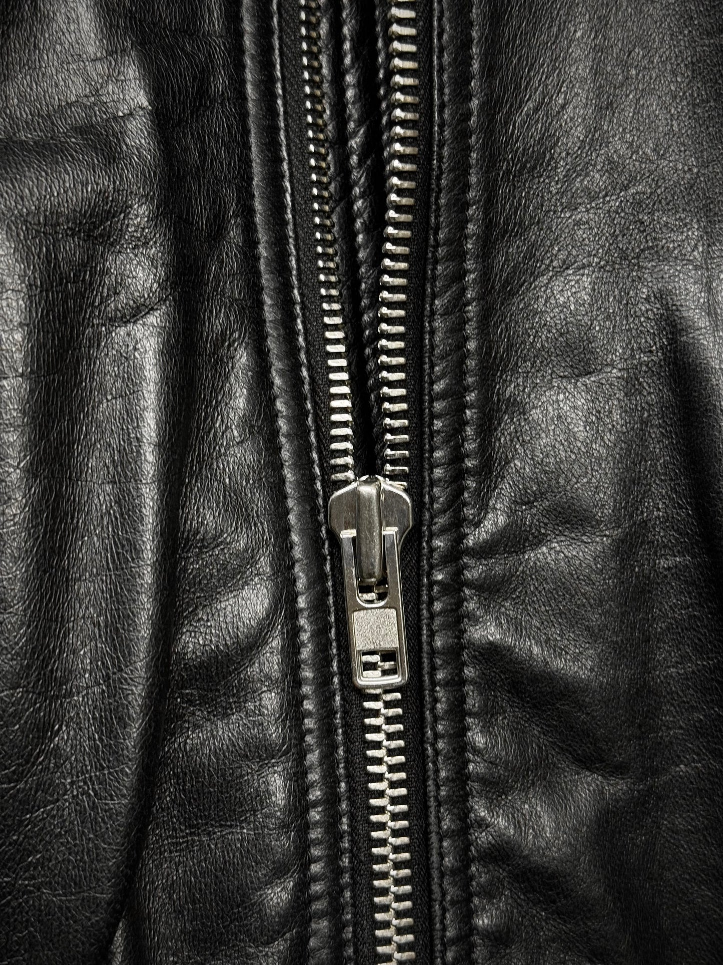 Rick Owens AW14 "MOODY" Lamb Leather MA-1 Bomber Jacket detail | DRIEW GARMENTS
