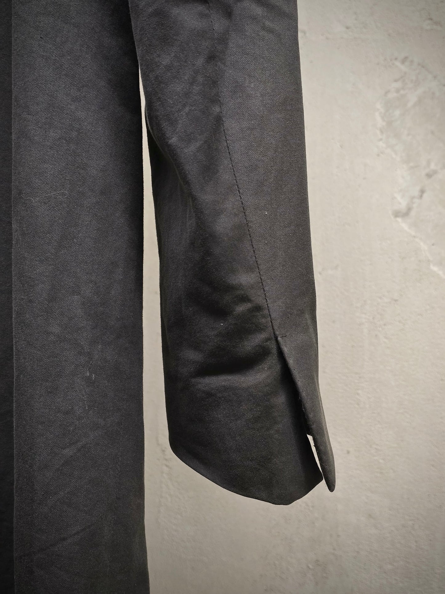 Carol Christian Poell SS00 Charcoal Grey Open-front Long Blazer