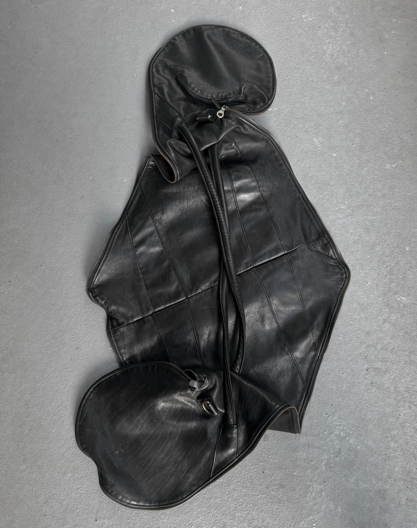 MiharaYasuhiro x Jas M.B SS09 ‘Boston’ Tornado Zip Black Cowhide Leather Duffle Bag