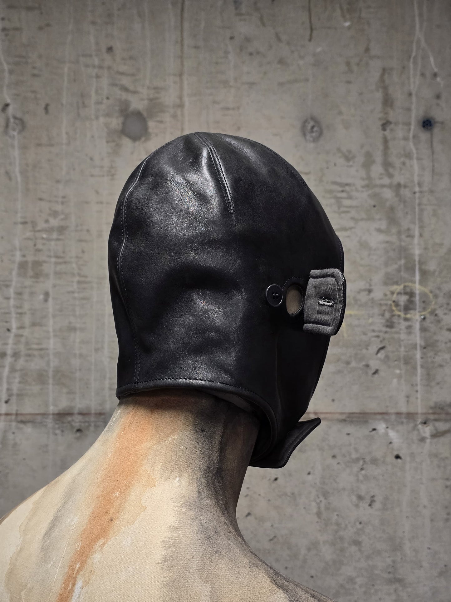 DEEPTI Collection °025-026 'LA–175R RAF-98' Padded One-piece Horse Leather Aviator Hat