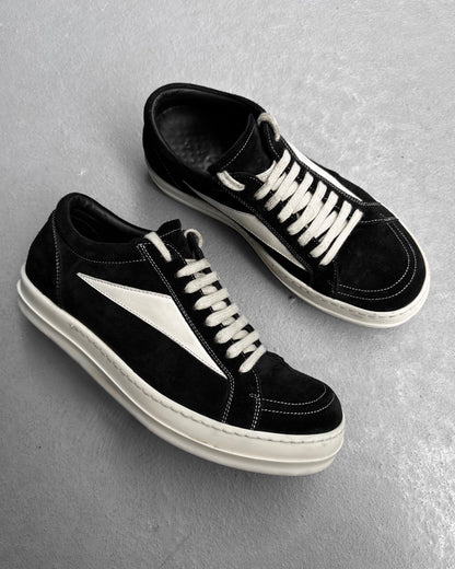 Rick Owens AW22 “STROBE” Calfskin Suede Leather Vintage Sneakers