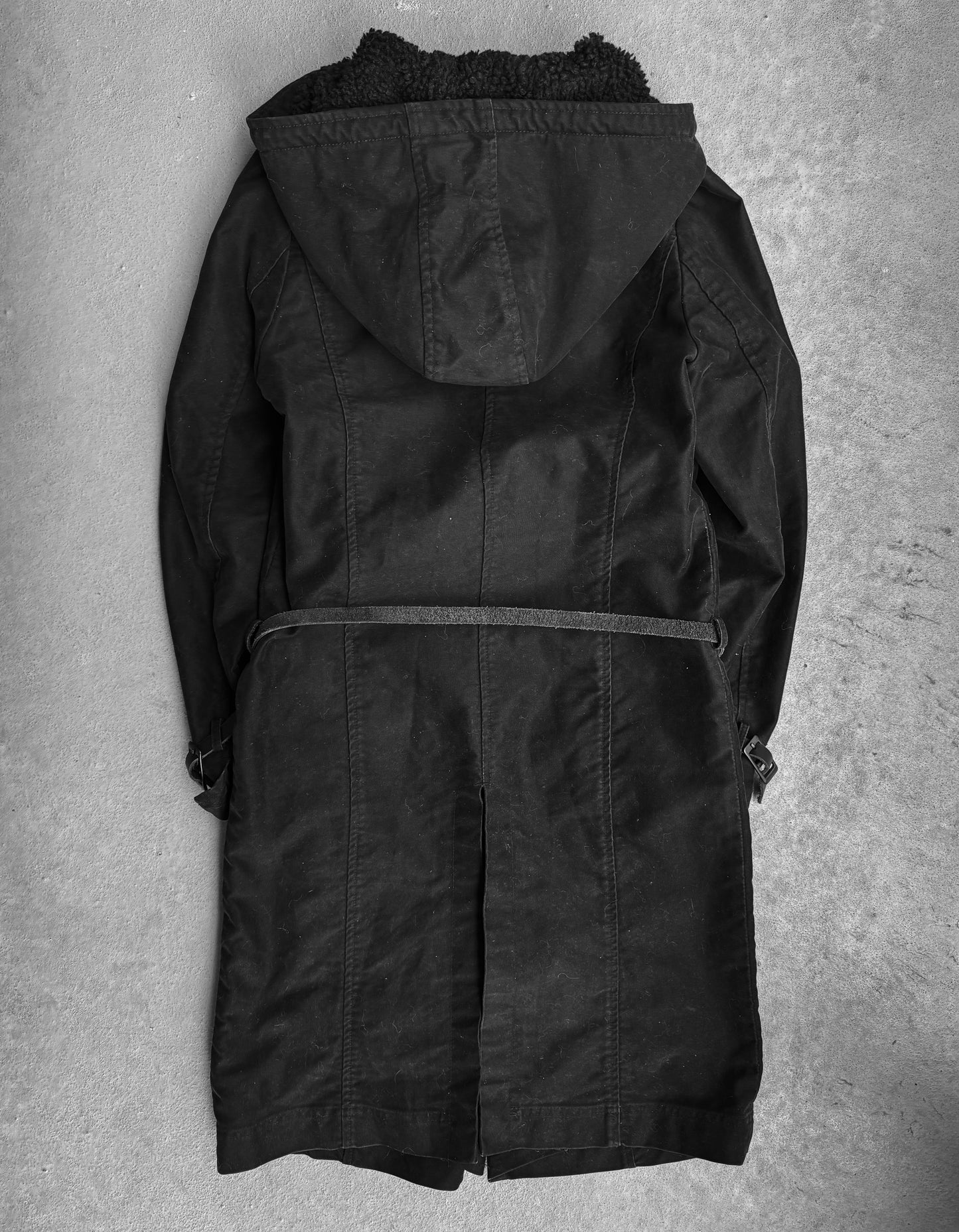 The Viridi-anne Moleskin Cotton Hooded Long Coat
