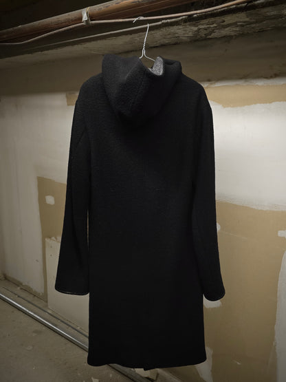 Lost and Found Ria Dunn Lost & Found by Ria Dunn 2010s Removable Hooded Boiled Wool Crepe Coat detail | DRIEW GARMENTS