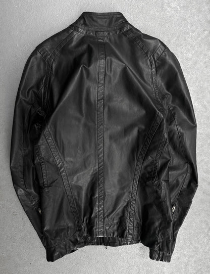 Julius_7 SS08 “Insanity In Industrial Inc.” Raglan Cow Leather Rider Jacket