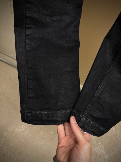 Rick Owens DRKSHDW AW16 "MASTODON" BLACK MATTE Gladiator Kilt Layer Denim detail | DRIEW GARMENTS