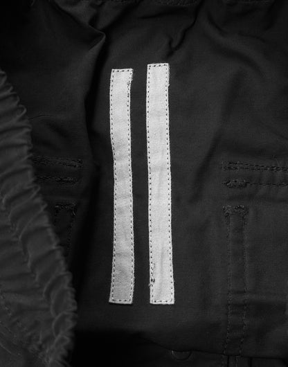 Rick Owens DRKSHDW AW17 “GLITTER” Fade Black Cotton Drop-crotch Pants
