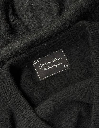 Number (N)ine AW06 “NOIR” Distressed Wool Argyle Knit Sweater