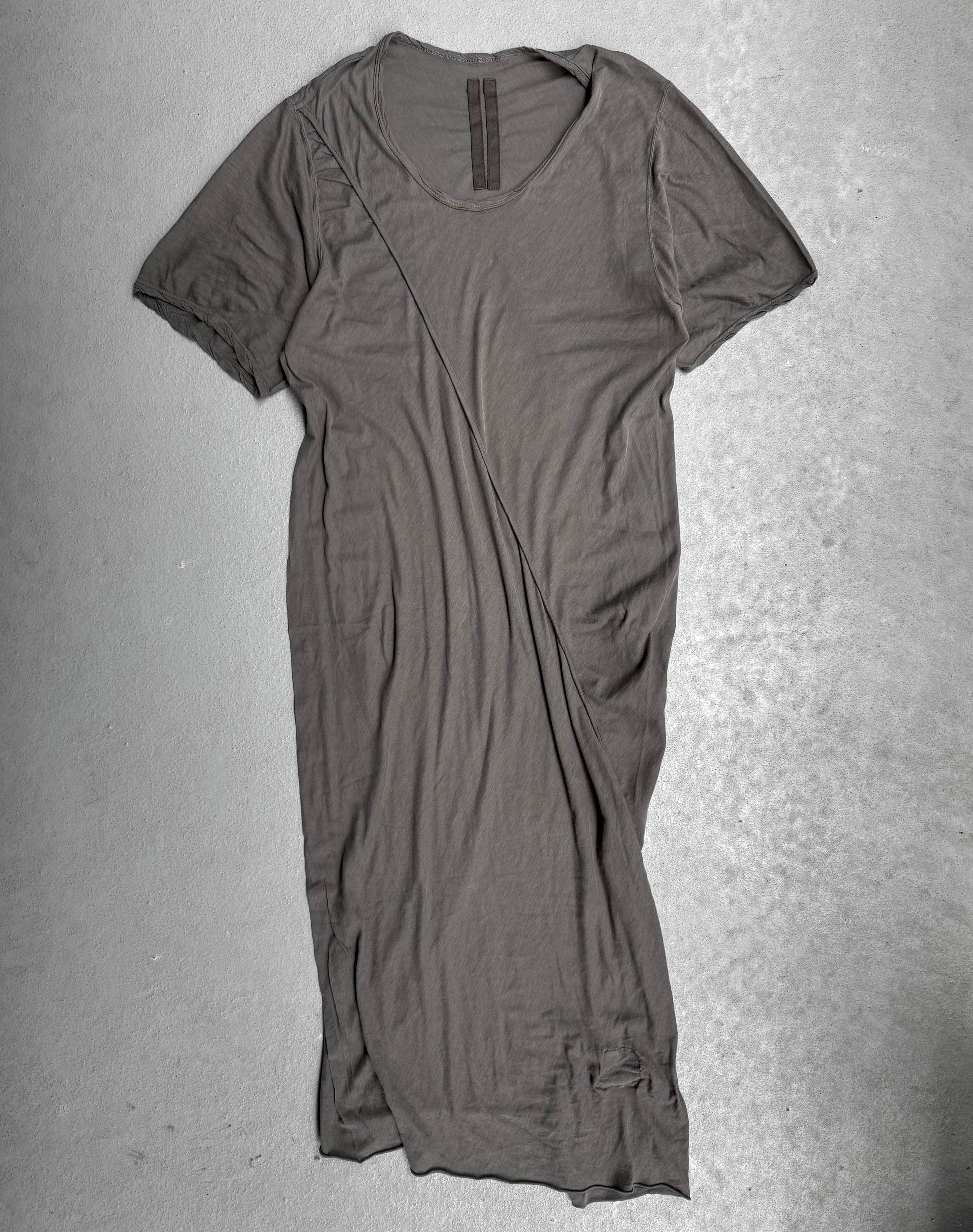 Gray t-shirt on a textured gray background