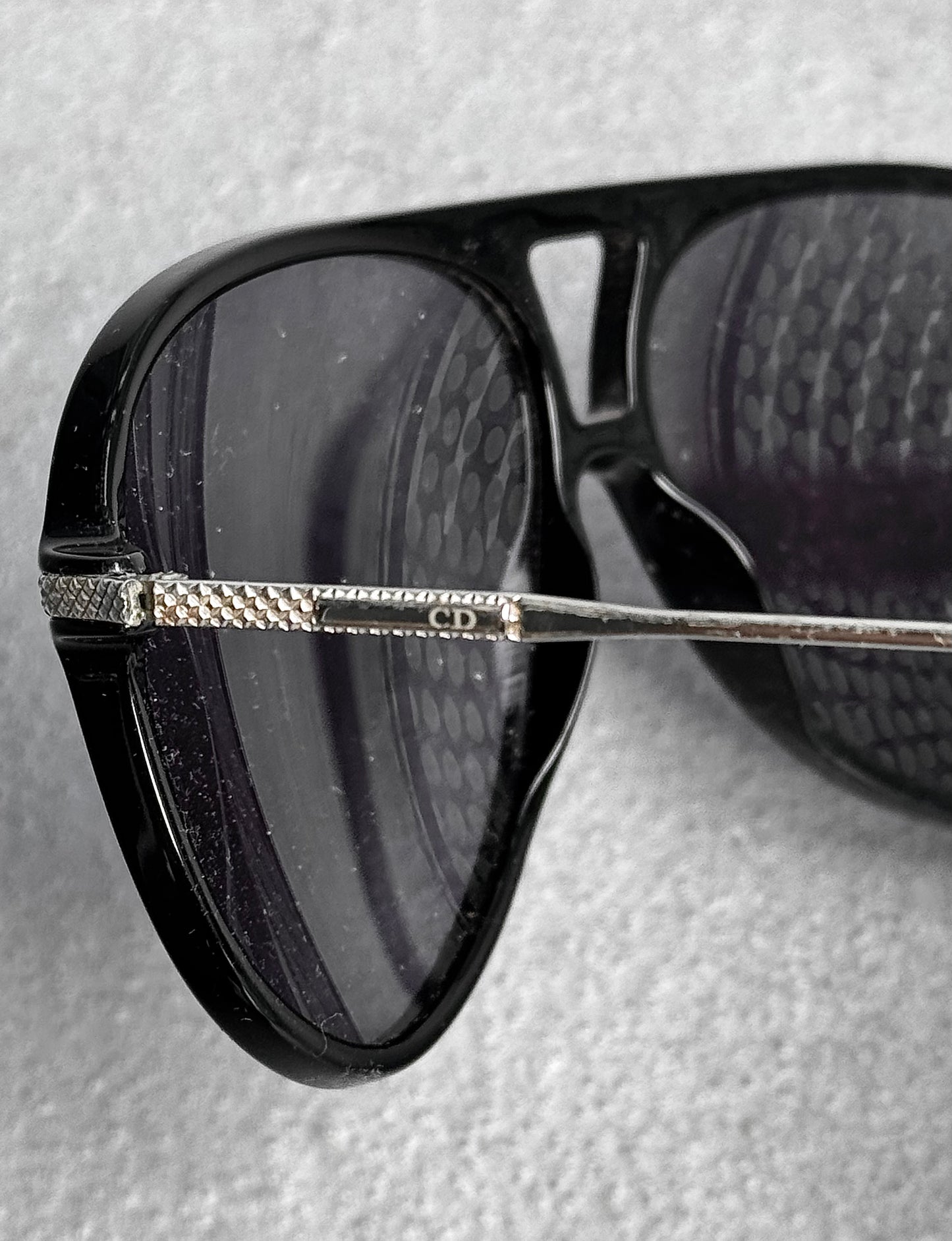 DIOR HOMME by Hedi Slimane Early 00s Purple Tinted ‘BlackTie-129S’ Aviator Sunglasses