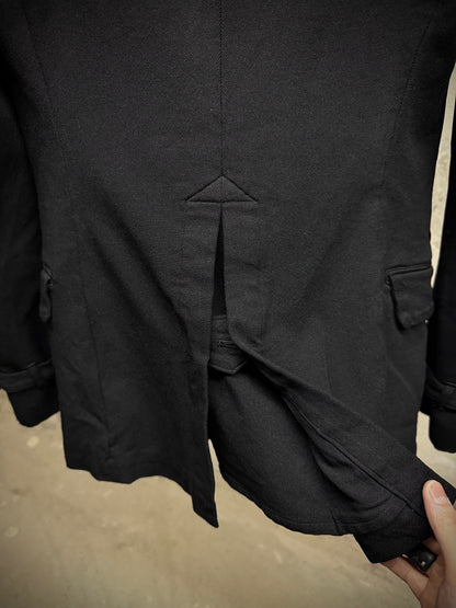 COMME des GARÇONS HOMME PLUS SS12 Cut-Out Poly Napoleon Trench Coat