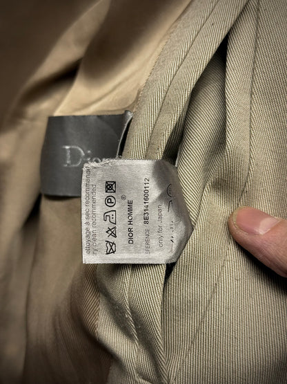 DIOR HOMME by Kris Van Assche SS08 Beige Cropped Utility Jacket detail | DRIEW GARMENTS