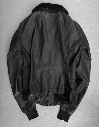 Rick Owens AW08 “STAG” Wool Collar Calfskin Leather Jacket