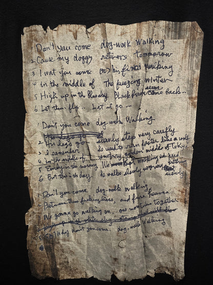 Yohji Yamamoto POUR HOMME AW22 Pigment Paper Graphic T-shirt