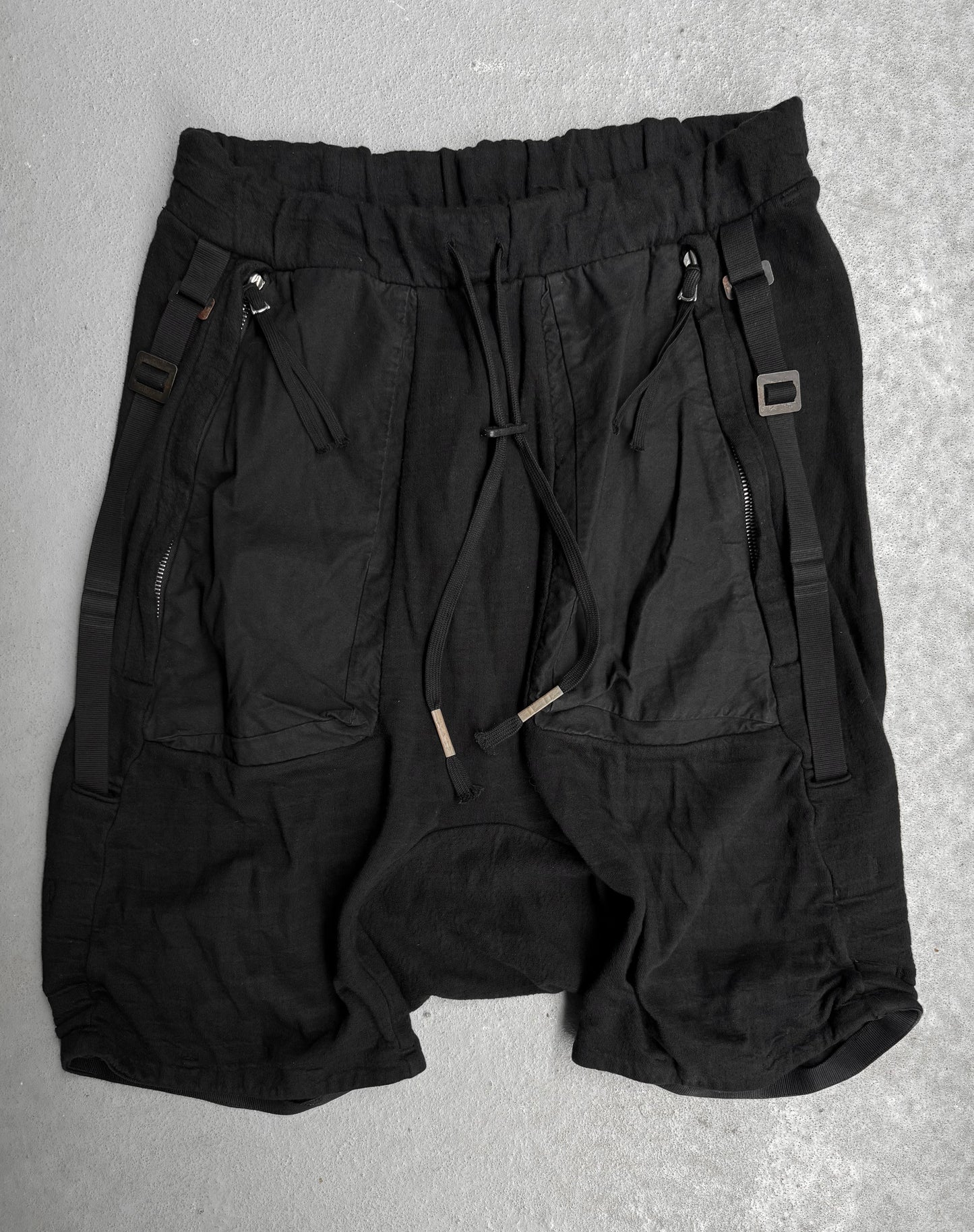 Boris Bidjan Saberi SS18 ‘P8-F0603M’ Object-dyed Adjustable Military Drop-crotch Shorts