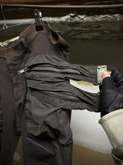 Rick Owens SS04 "CITROEN' Slashed Knee Zipper Cargo Pants detail | DRIEW GARMENTS