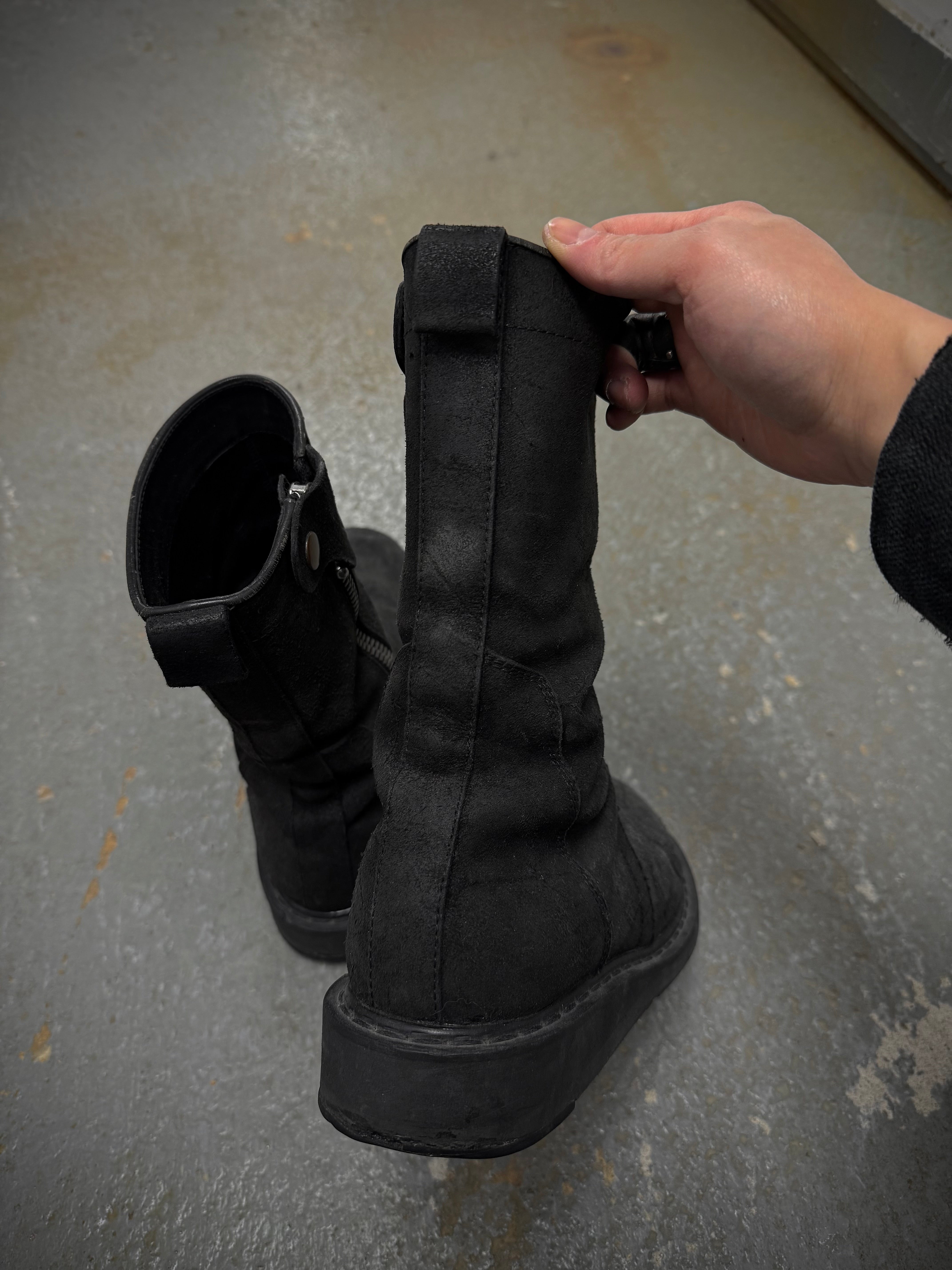 Rick Owens AW09 Reverse Cow Leather Creeper Boots | DRIEW