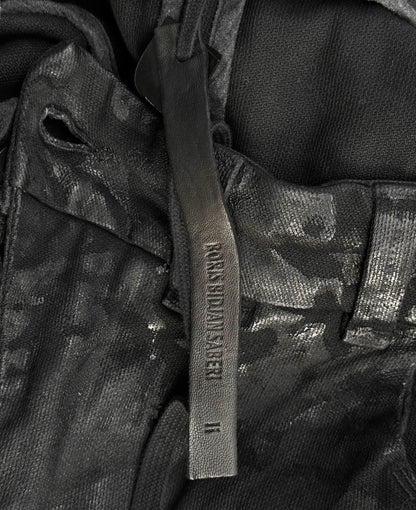 Boris Bidjan Saberi AW14-15 ‘P13R-F162’ Black Object-Dyed J-cut Vinyl Waxed Denim