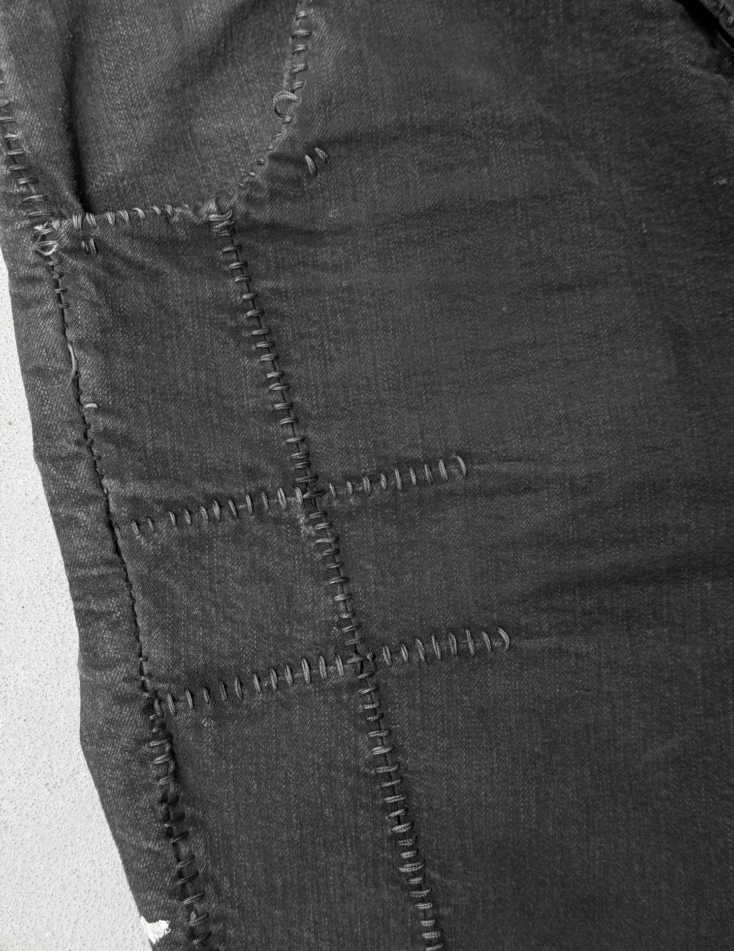 Boris Bidjan Saberi AW21 ‘P13-HS-TF FKU10001’ Dark Grey Stone Dyed Hand Stitch Denim