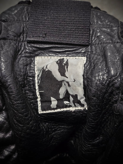 Rick Owens AW12 “MOUNTAIN” All-black Calfskin Leather Cargobasket Sneakers