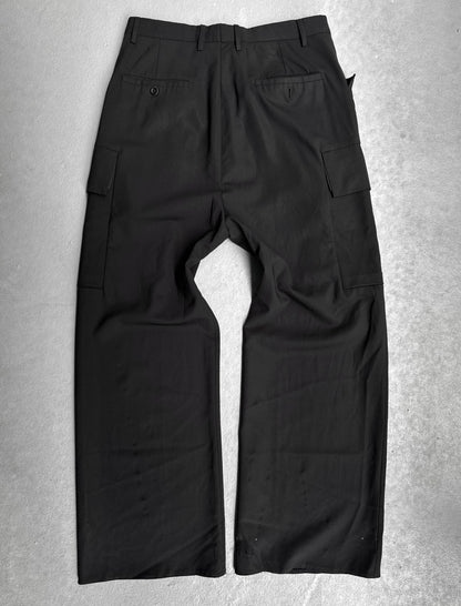 Rick Owens SS17 “WALRUS” Wide Leg Wool Cargo Pants