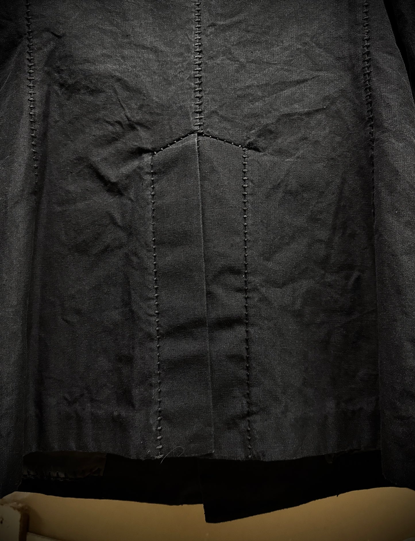 Leopold Bossert SS17 Selvedge Overlock Peak Lapel Linen Ramie Blazer detail | DRIEW GARMENTS