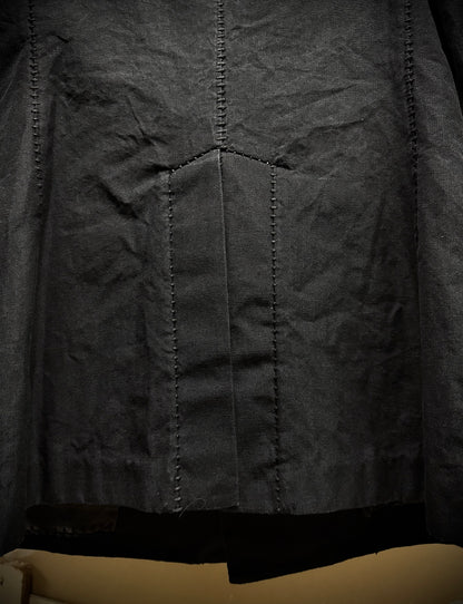 Leopold Bossert SS17 Selvedge Overlock Peak Lapel Linen Ramie Blazer detail | DRIEW GARMENTS