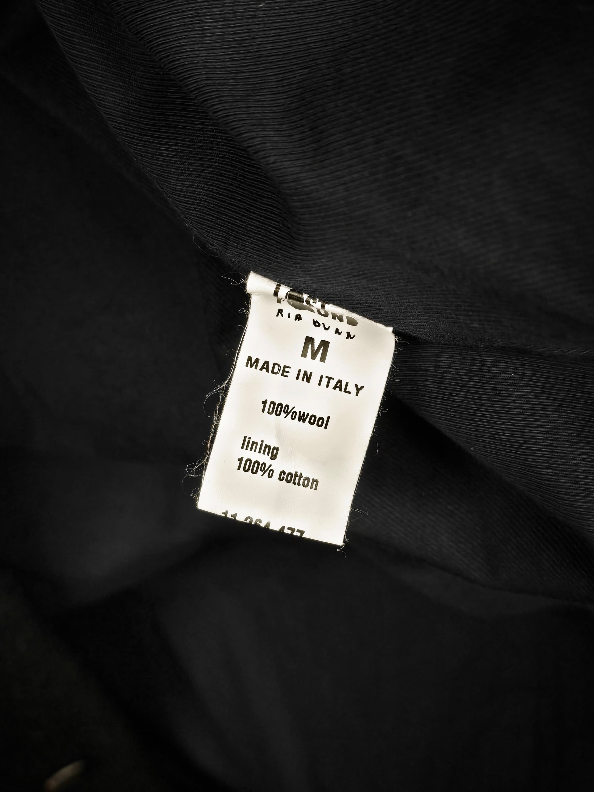 Lost and Found Ria Dunn Lost & Found by Ria Dunn 2010s Removable Hooded Boiled Wool Crepe Coat detail | DRIEW GARMENTS