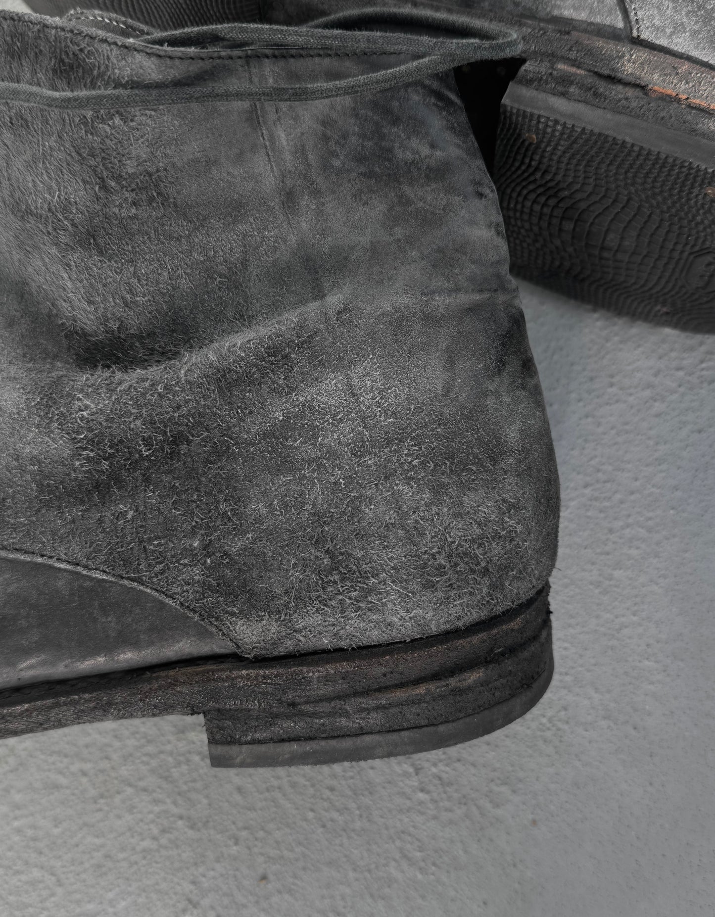 A DICIANNOVEVENTITRE (A1923) Reverse Horse Leather '06' Ankle Boots