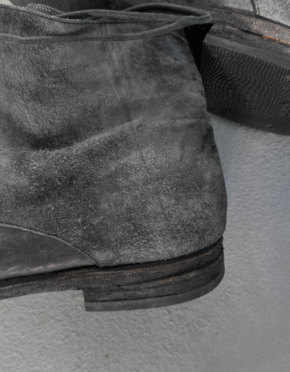 A DICIANNOVEVENTITRE (A1923) Reverse Horse Leather '06' Ankle Boots