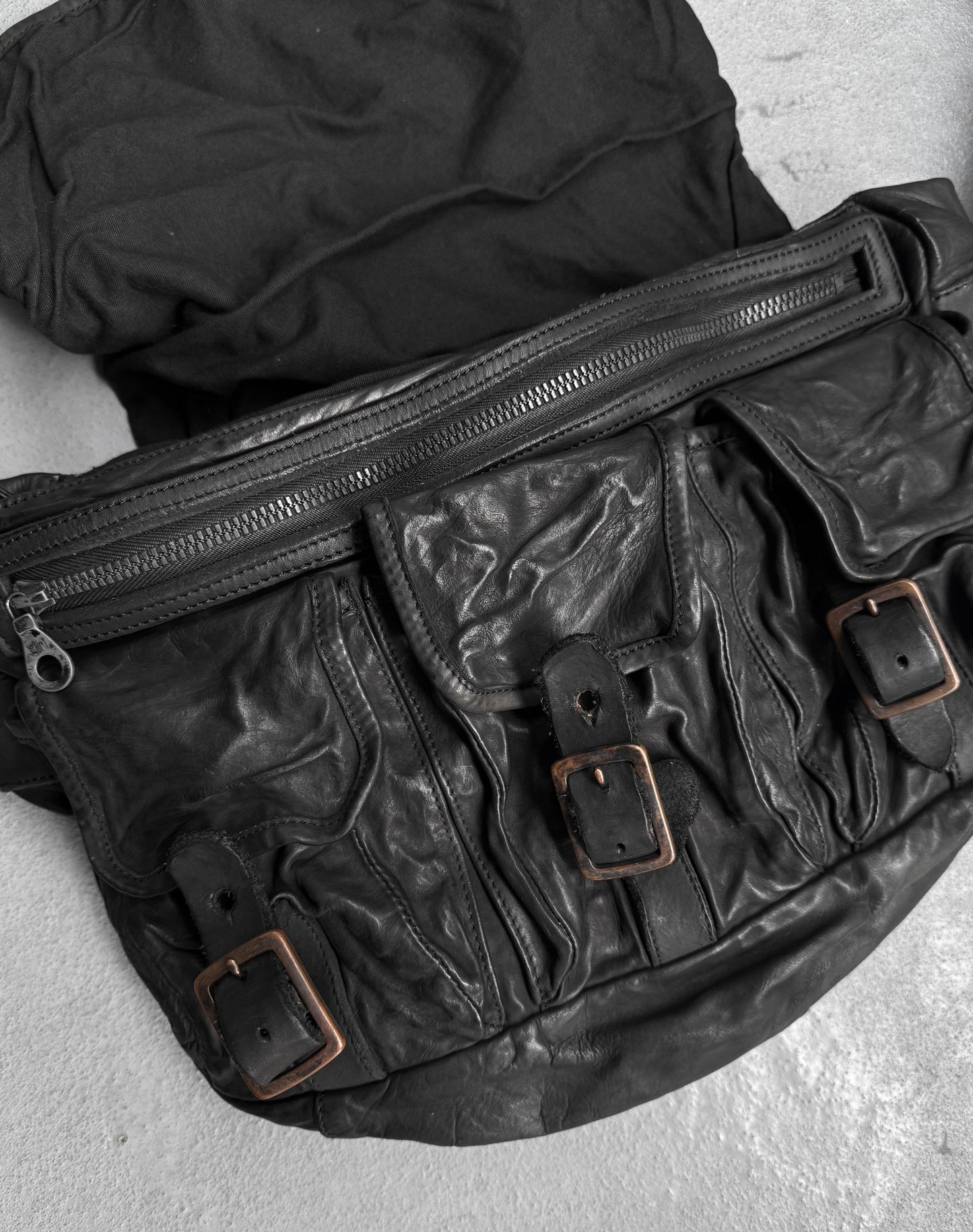 Isamu Katayama “BACKLASH” Double Shoulder Garment-dyed Side Bag