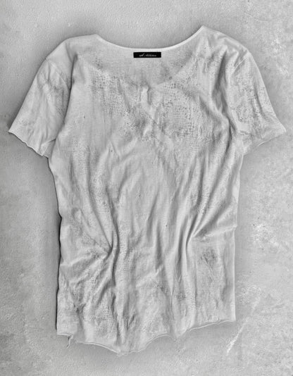 14thAddiction Early 00s Python Printed Raw Cut T-shirt