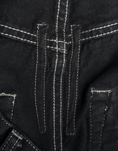 Rick Owens DRKSHDW AW10 “GLEAM” Distressed Black ‘Detroit Cut’ Skinny Denim