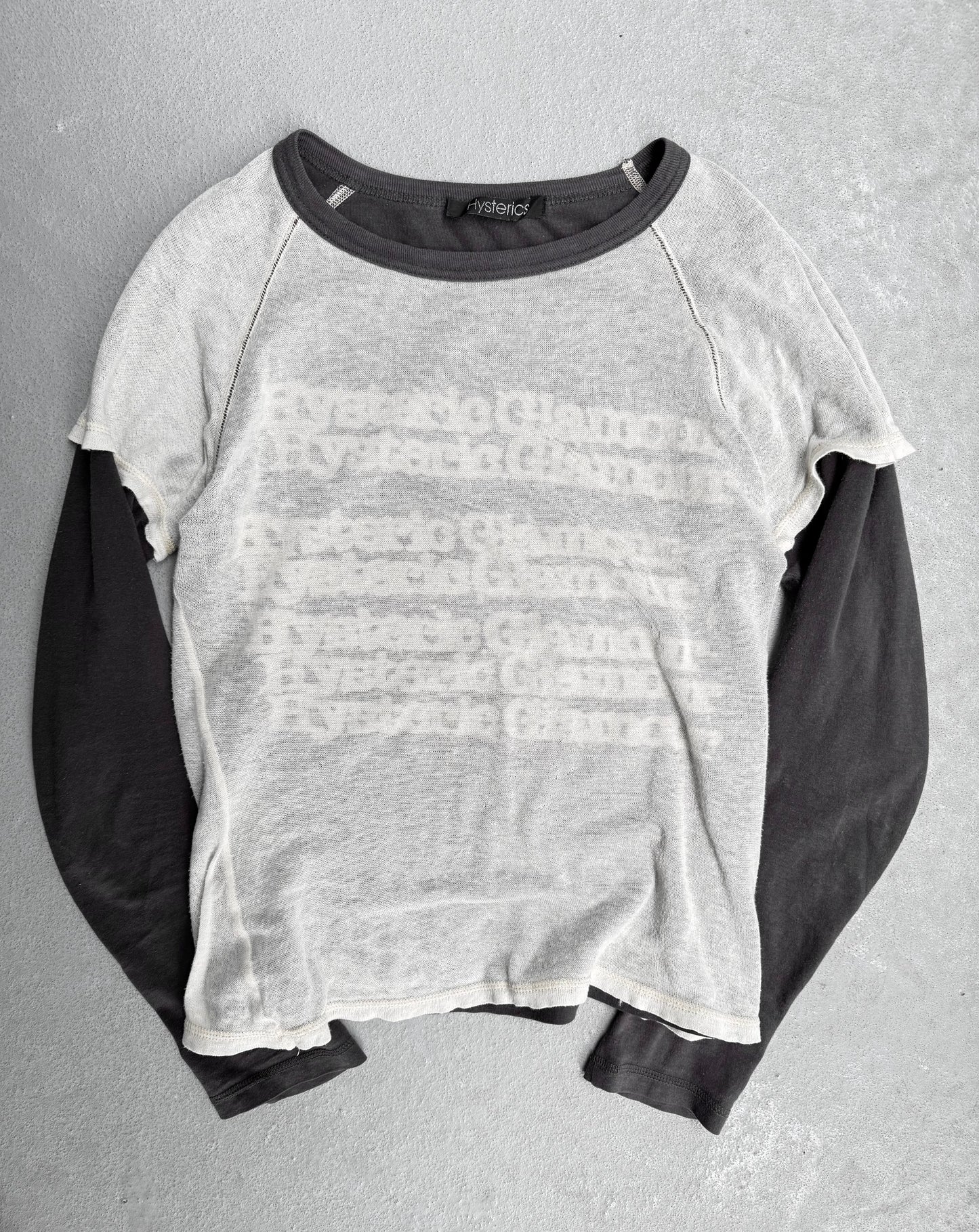 Hysteric Glamour Vintage 90s Double Layered Logo Long-sleeves