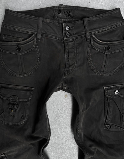 SHARE SPIRIT HOMME Early 00s Multi-pockets Cargo Bootcut Khaki Pants