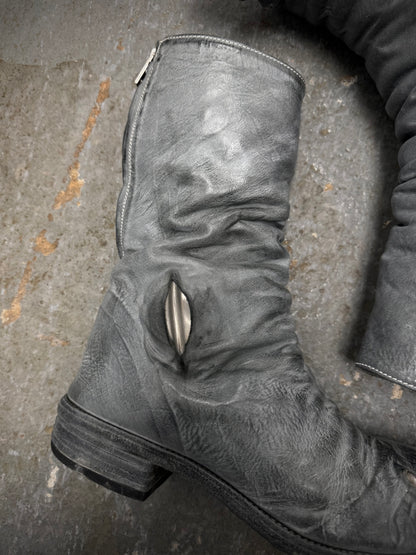Carol Christian Poell ‘AM/2687P ROOMS-PTC/08’ Titanium Prosthetic Tornado Zip Boots detail | DRIEW GARMENTS