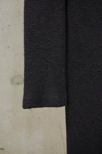 Ann Demeulemeester 2010s Alpaca Wool Zip Long Split Hem Cardigan