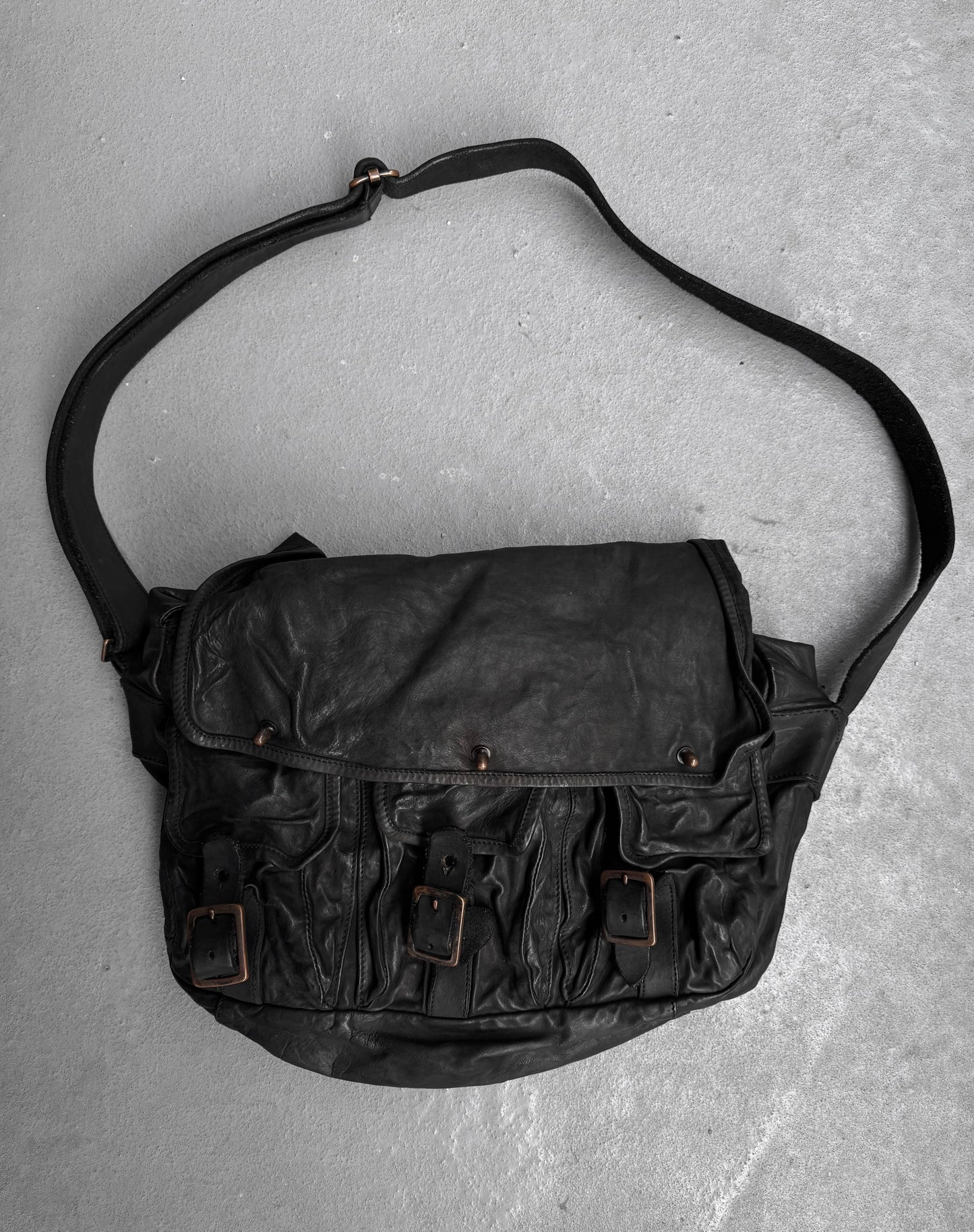 Isamu Katayama “BACKLASH” Double Shoulder Garment-dyed Side Bag