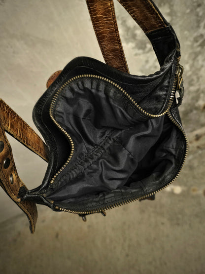 14thAddiction Early 00s Embellished Lamb Leather Belt Pouch detail | DRIEW GARMENTS