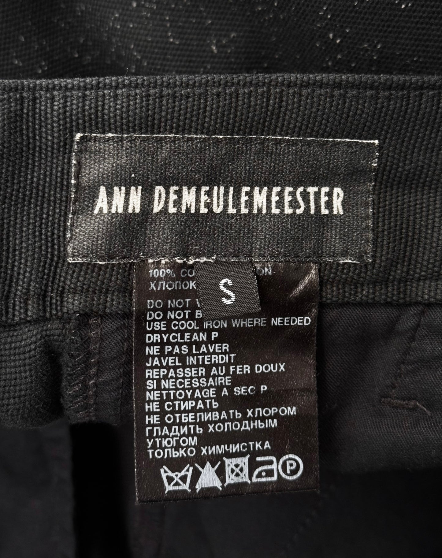 Ann Demeulemeester Early 00s Darted Cotton Pants