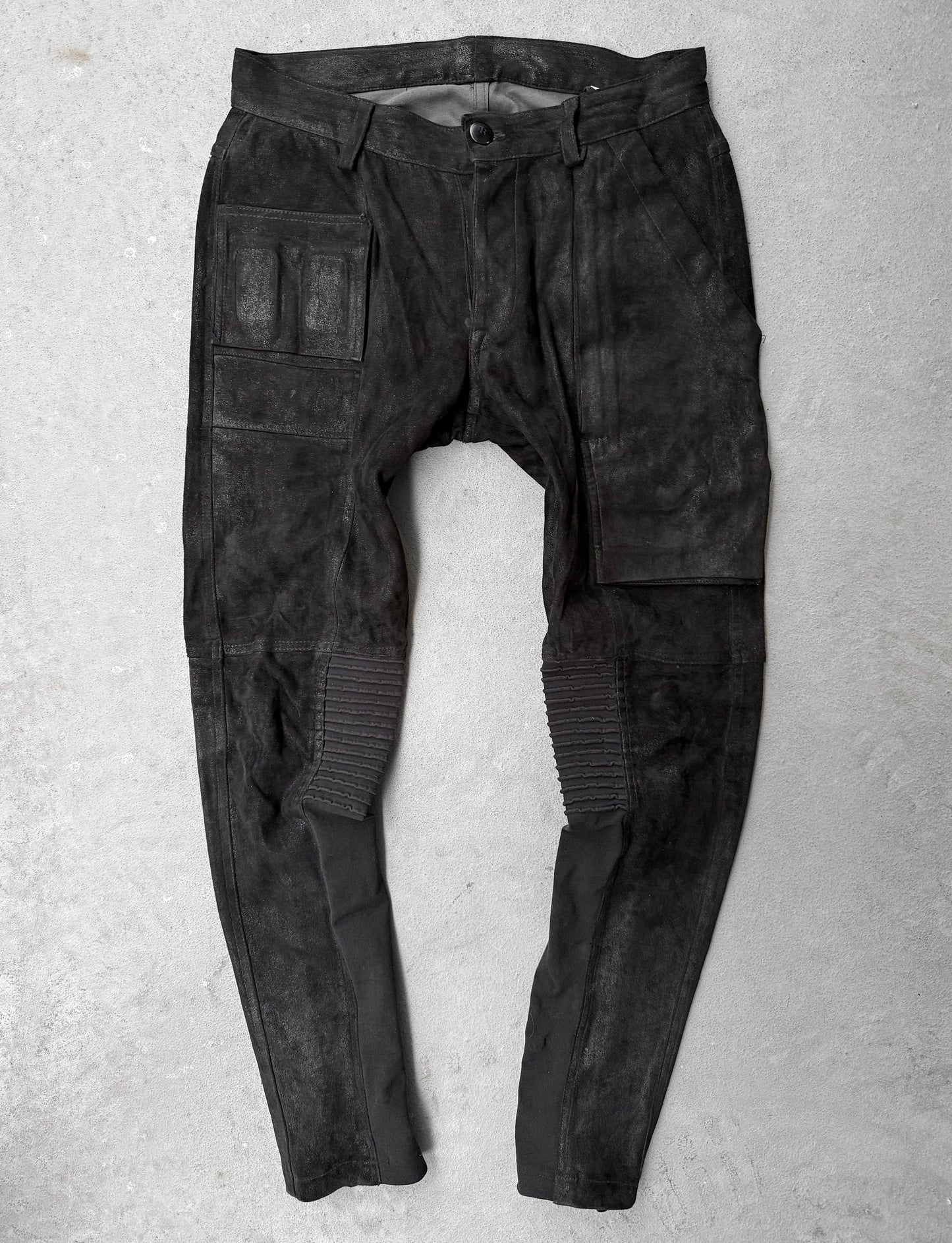 Rick Owens DRKSHDW SS15 “FAUN” Blistered Lambskin Leather Memphis Pants
