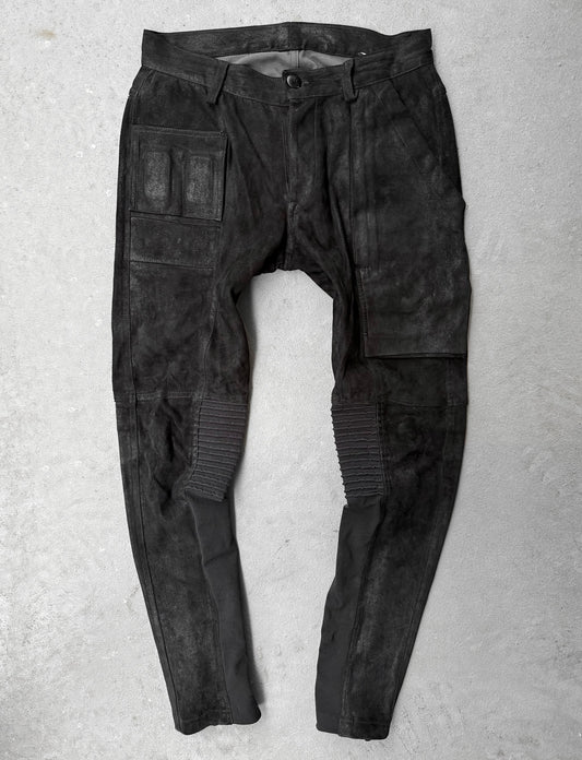 Rick Owens DRKSHDW SS15 “FAUN” Blistered Lambskin Leather Memphis Pants