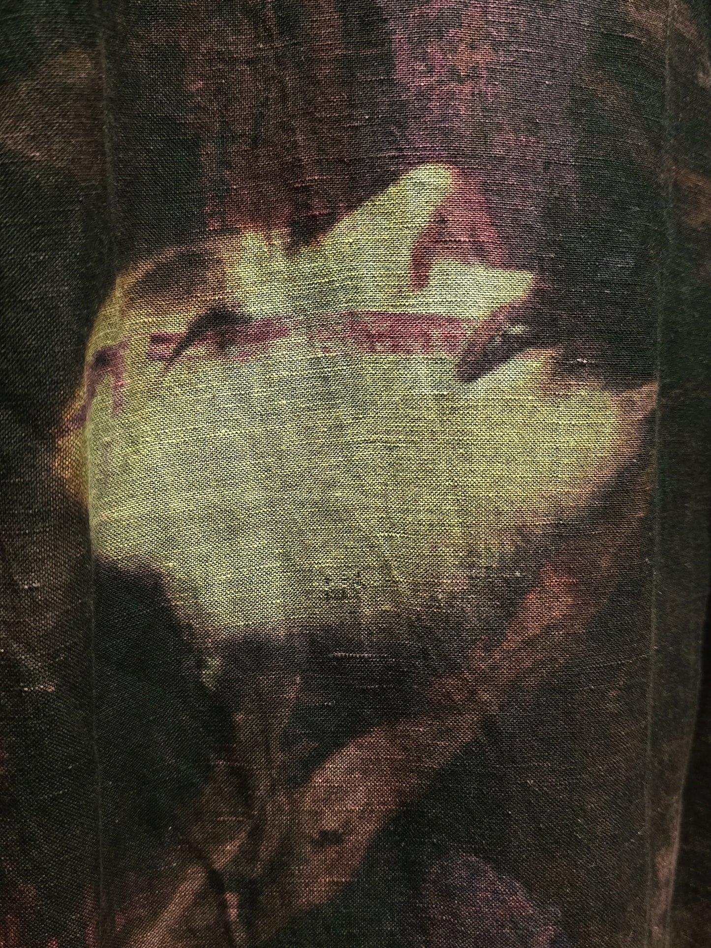 Yohji Yamamoto POUR HOMME SS24 Renaissance Painting Print Linen Coat detail | DRIEW GARMENTS