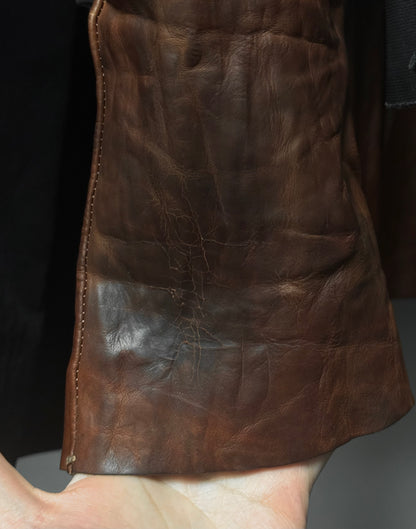 m.a+ by Maurizio Amadei ‘J13’ DAV 1.0 Unlined Raglan Cow Leather Anatomy Blazer