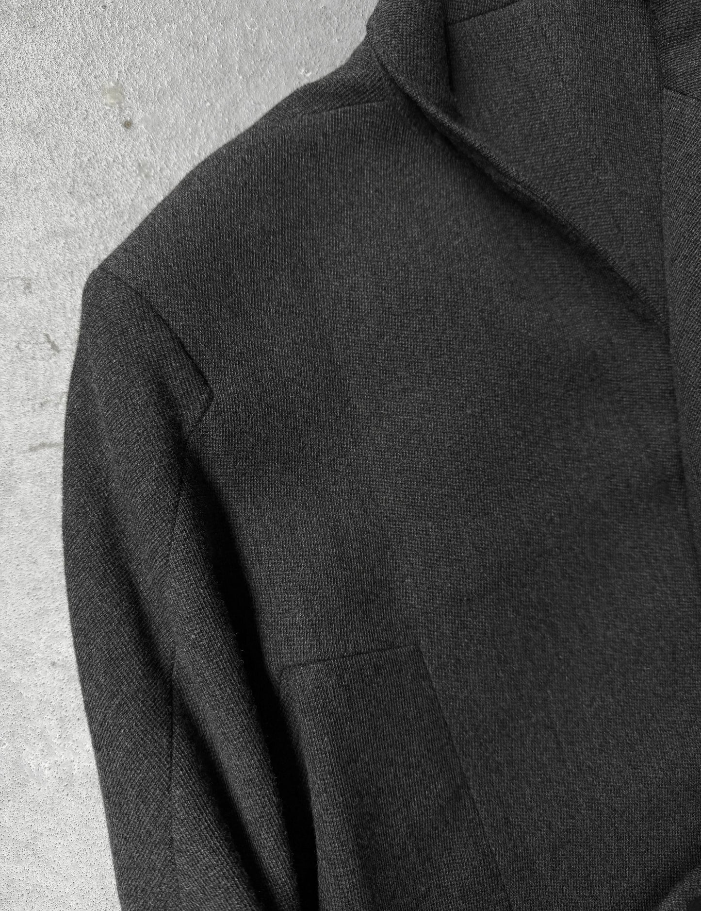Boris Bidjan Saberi AW13-14 'SUIT2-F1115' Dark Grey Tape Seam Shawl Collar Blazer