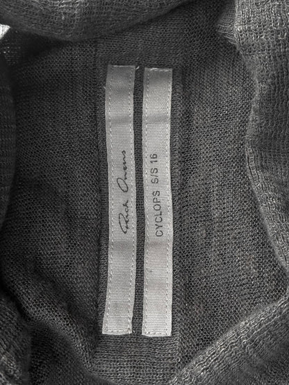 Rick Owens SS16 "CYCLOPS" DARKDUST Open-Front Cardigan